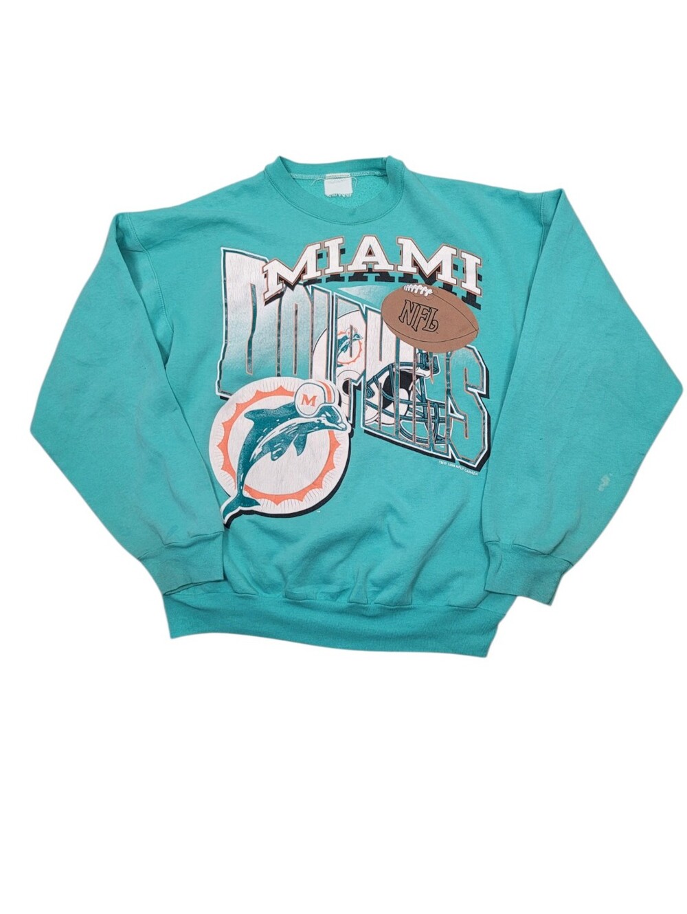 Vintage 1996 NFL Miami Dolphins Graphic Sweatshirt Top Size: M